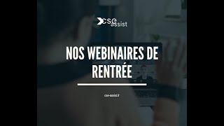 Nos webinaires de rentrée [upl. by Eluj]