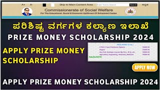 prize money scholarship 2024  prize money scholarship for sc st students 2024 [upl. by Duwad]