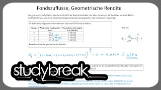 Fondszuflüsse Geometrische Rendite  Asset Management [upl. by Alesandrini]