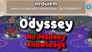 BTD6 Odyssey Hard Mode Tutorial  No Monkey Knowledge  No Hero  Requiem [upl. by Gusti]