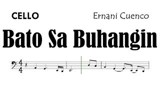 Bato Sa Buhangin Cello Sheet Music Backing Track Partitura Ernani Cuenco [upl. by Nakah527]