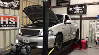 Pullied 2001 Ford Lightning DYNO 415hp522tq [upl. by Llerehs]