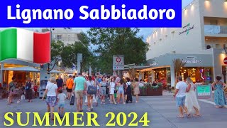 Lignano Sabbadoro Italy Lignano Sabbiadoro city center in Summer [upl. by Ekez]