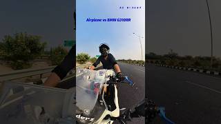 Airplane✈️ vs BMW G310RR🏍️ motovlog bike rider biker shorts airplane bmw dragrace [upl. by Leilani]