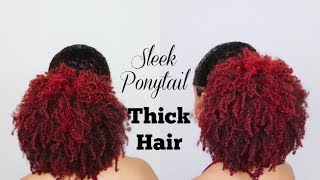 Sleek Low Ponytail on Dry Hair  Type 4 Natural Hair [upl. by Enelym]