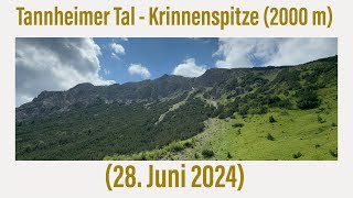 Tannheimer Tal  Krinnenspitze 2000 m 28 Juni 2024 [upl. by Vyky]