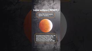 Lunar Eclipse  18 september 2024 Chandra grahan time in india shortsfeed trending youtubeshorts [upl. by Ellerrad]