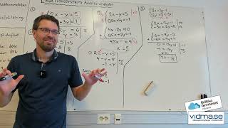 Matematik 2 Ekvationssystem Additionsmetoden Svårare uppgift [upl. by O'Brien]