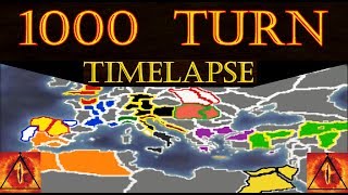 1000 Turn TimeLapse Medieval 2 Total War AI Only [upl. by Leugimesoj]