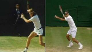 Federer Bjorn Borg forehand compare [upl. by Bricker]