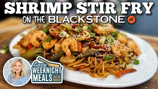 Easy Weeknight Meals Shrimp Stir Fry  Blackstone Griddles [upl. by Riocard]