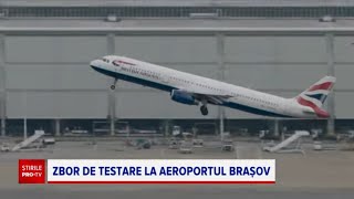 A aterizat primul avion pe Aeroportul Internaţional Braşov Când vor începe cursele comericiale [upl. by Alil]