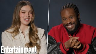 Shameik Moore and Hailee Steinfeld on SpiderMan Across the SpiderVerse  Entertainment Weekly [upl. by Doralin]