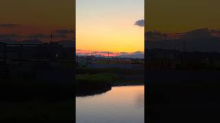 Sunset view from the train window sunset landscape scenery japan train [upl. by Neila]