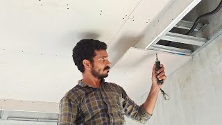 A New And Very Easy Way To Install Gypsum Board Decor  ജിപ്സം സീലിങ് ചെയ്യുന്ന പുതിയ രീതി  Drywall [upl. by Silvanus]