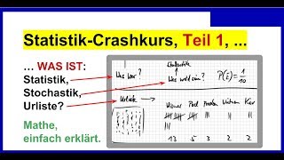 Statistik einfach erklärt Crashkurs Teil 1 Begriffe Statistik Stochastik Urliste [upl. by Shaylah]