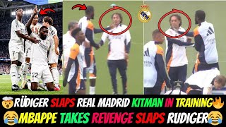 🤯Antonio Rüdiger Slaps Real Madrid Kitman in Training 🔥 😂Mbappe Takes REVENGE Slaps Rudiger😂 [upl. by Darn]