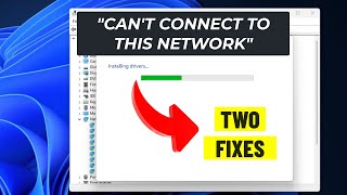 FIXED quotCant Connect to This Networkquot Problem in Windows 1011  two fixes  2023 [upl. by Nerval]