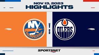 NHL Highlights  Islanders vs Oilers  November 13 2023 [upl. by Sane]