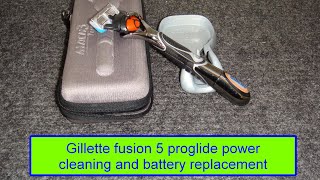 Gillette fusion 5 proglide power cleaning and battery replacement [upl. by Diamante399]