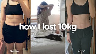 How I lost 10kg 22lbs  70kg ➡️ 60kg  my diet routine for weight loss [upl. by Salocin198]