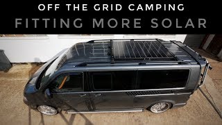 Fitting solar panels  vw t5 camper off the grid camping [upl. by Dez338]