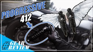 Progressive Suspensions 412 Shocks Review on Sportster Iron 883 [upl. by Omrelliug]