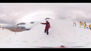 Antarctica Geologist amp Glaciologist Colin Souness at Neko Harbor 360° VR [upl. by Nwadahs]