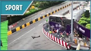 170mph F3 crash in Macau Sophia Floersch [upl. by Nelac]