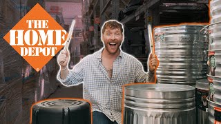 Music producer remakes Home Depot theme song in the store [upl. by Aneej]