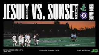 Mens Soccer takes on Sunset in Metro League Action [upl. by Assirrec908]