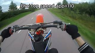 Ktm sx 85 full throttle wheelies on road [upl. by Wertz809]