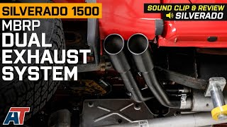 20192023 53L Silverado 1500 MBRP Armor BLK Dual Exhaust System Review amp Sound Clip [upl. by Ardnoek]