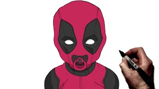 How To Draw Babypool  Step By Step  Deadpool amp Wolverine [upl. by Elbertina548]