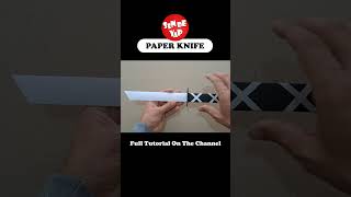 DIY  How to Make a Paper Sheathed Knife  Origami shorts knife papercraft [upl. by Elyag]