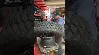 Installing a 37x1250r17 tires [upl. by Enelyahs631]