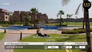 Appartement 3 chambres à vendre à golf City prestigia Marrakech [upl. by Rehpotirhc]