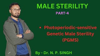 PHOTO PERIODIC SENSITIVE GENETIC MALE STERILITY PGMS [upl. by Bevin]