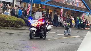 Poulsbo Police Department Motorcycle Veteran Day Parade [upl. by Varuag]