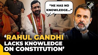 “He has no knowledge…” Nayab Singh Saini criticizes RaGa’s knowledge of Constitution Hinduism [upl. by Phelia]