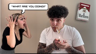 I Smoked a CIGARETTE in front of my Girlfriend BAD IDEA [upl. by Ainos]