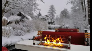 Kahnfahrt mit Kamin im Winter Spreewald Winterlandschaft Schlangenkönig Burg [upl. by Anolla]