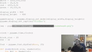 Pygame Python Game Development Tutorial  29  Attaching Snakes Head to Body [upl. by Oettam443]