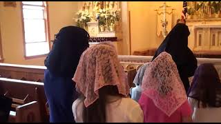 Handmade Chapel Veils  Daughters of Mary Mother of Our Savior [upl. by Saoj]