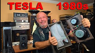 1980s Vintage TESLA ARS 810854 SPEAKERS  Tesla ARO 4508  Tesla ARV 168 Tweeter [upl. by Faso]