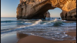 Nazaré Beach ASMR Gentle Waves and Peaceful Vibes [upl. by Eadahc624]