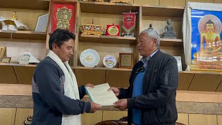 LBA felicitate Dr Tsultim for being first to donate for construction of Kargil gonpa [upl. by Tadd72]