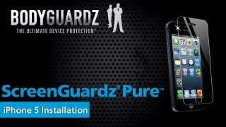 How To Install ScreenGuardz® Pure™ by BodyGuardz® For iPhone 5 [upl. by Ianthe]