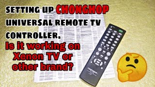 How to setup CHUNGHOP universal remote control on your XENON TV with Link on the Description Code [upl. by Adnohryt]