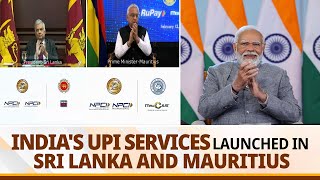 LIVE PM Modi attends the launch of UPI RuPay card services in Sri Lanka and Mauritius [upl. by Willa568]